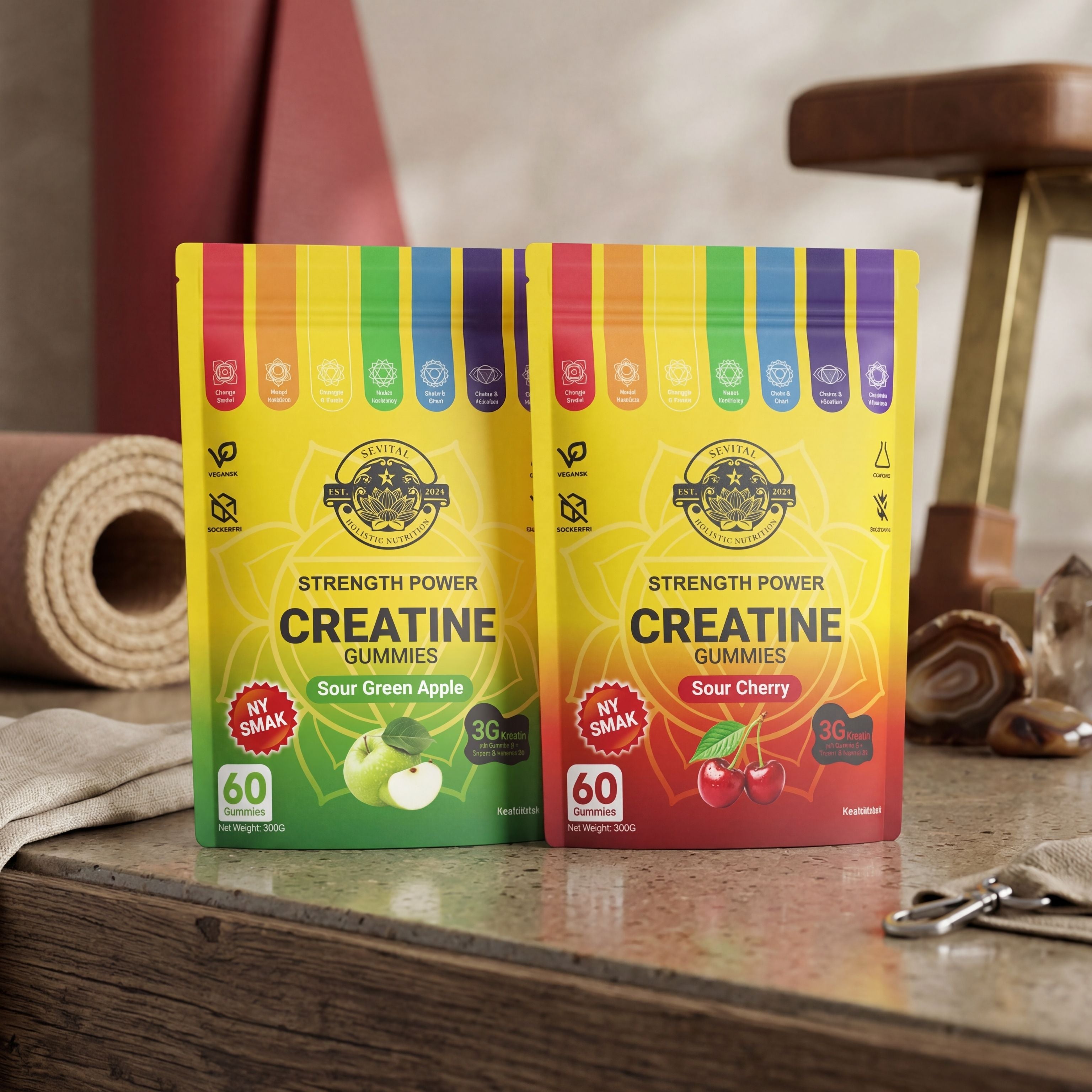 Kreatin Gummies 60 st | Kreatin Monohydrat tuggisar