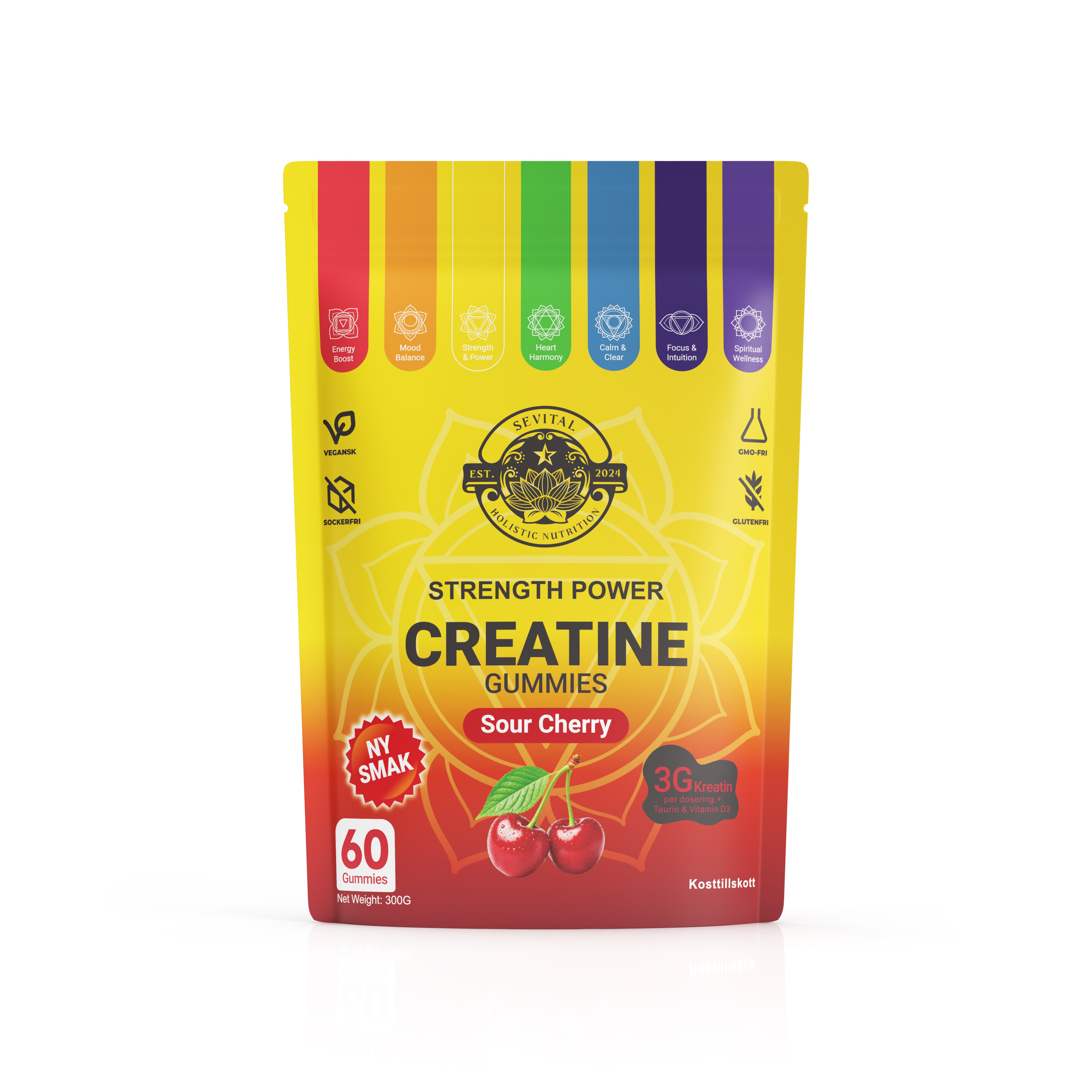 Kreatin Gummies 60 st | Kreatin Monohydrat tuggisar