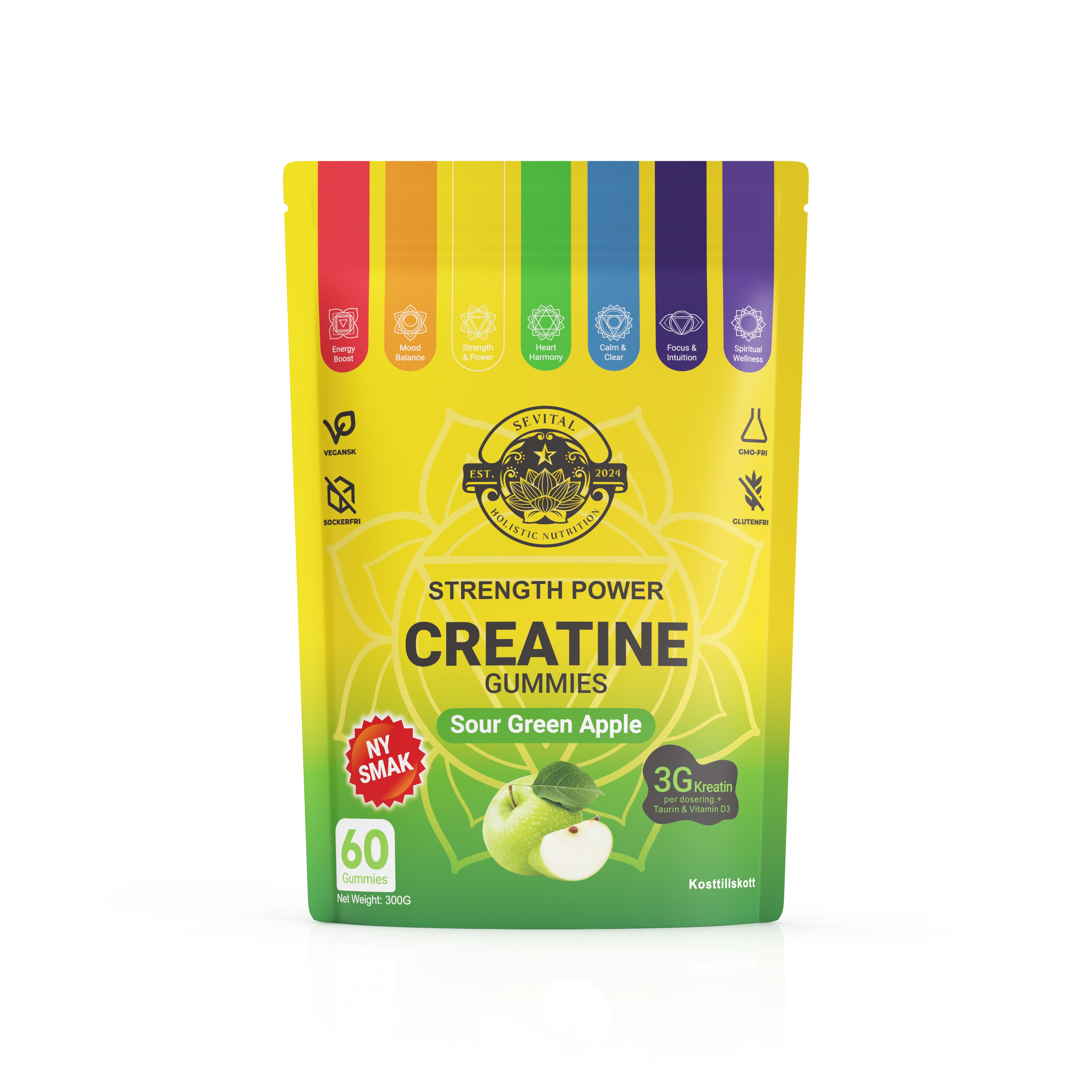 Kreatin Gummies 60 st | Kreatin Monohydrat tuggisar