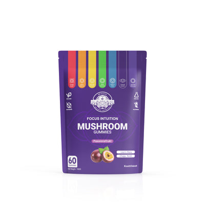 Mushroom Gummies 60 st | Lion's Mane, Reishi, Chaga, Shiitake