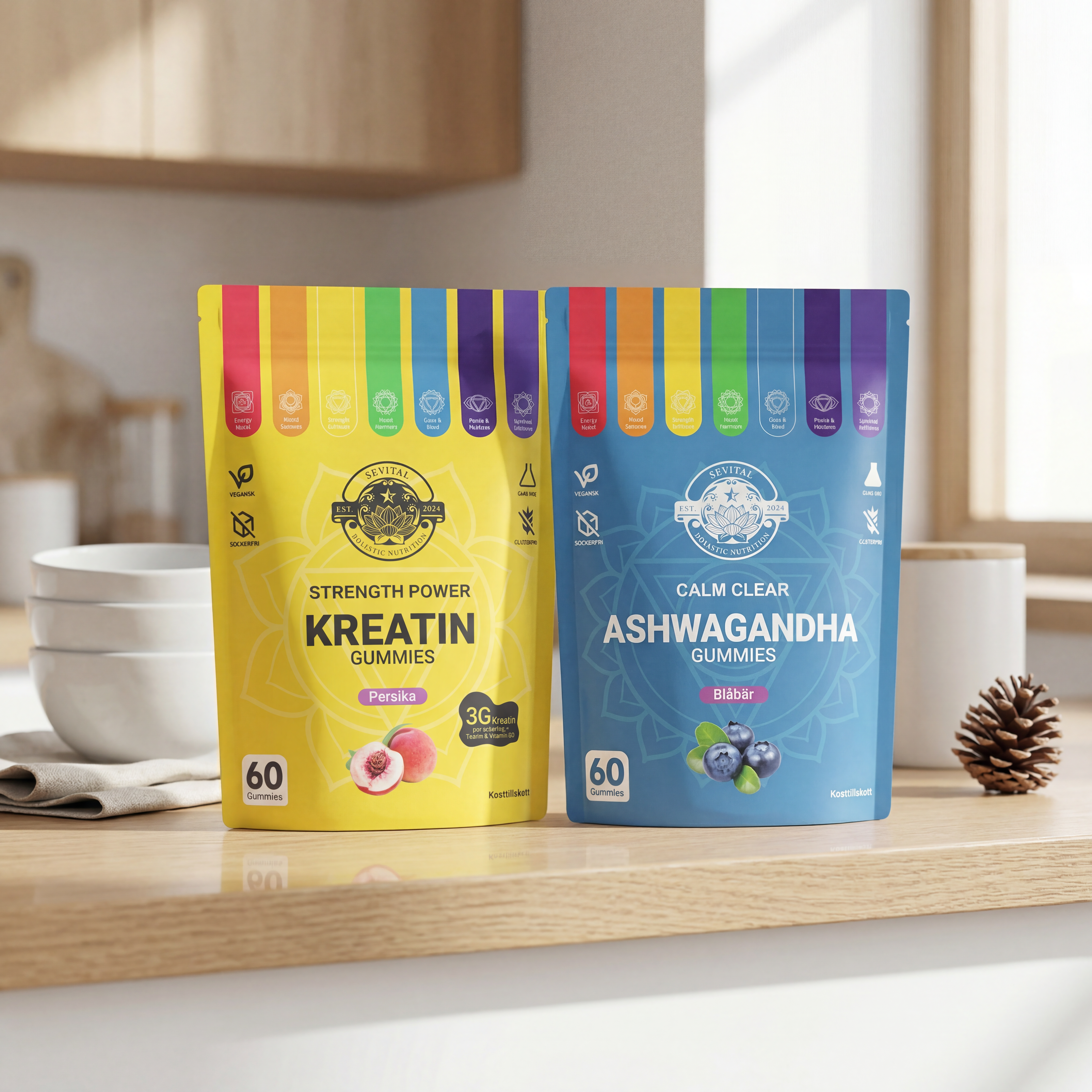 Sverige Pack VM 2026 | Kreatin & Ashwagandha Gummies